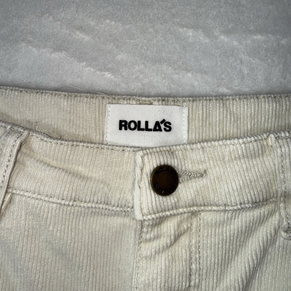 Rolla's East Coast Flare Jean Vanilla Corduroy High-Rise US Sz 28 AU 10 Boho 90s - Picture 7 of 15
